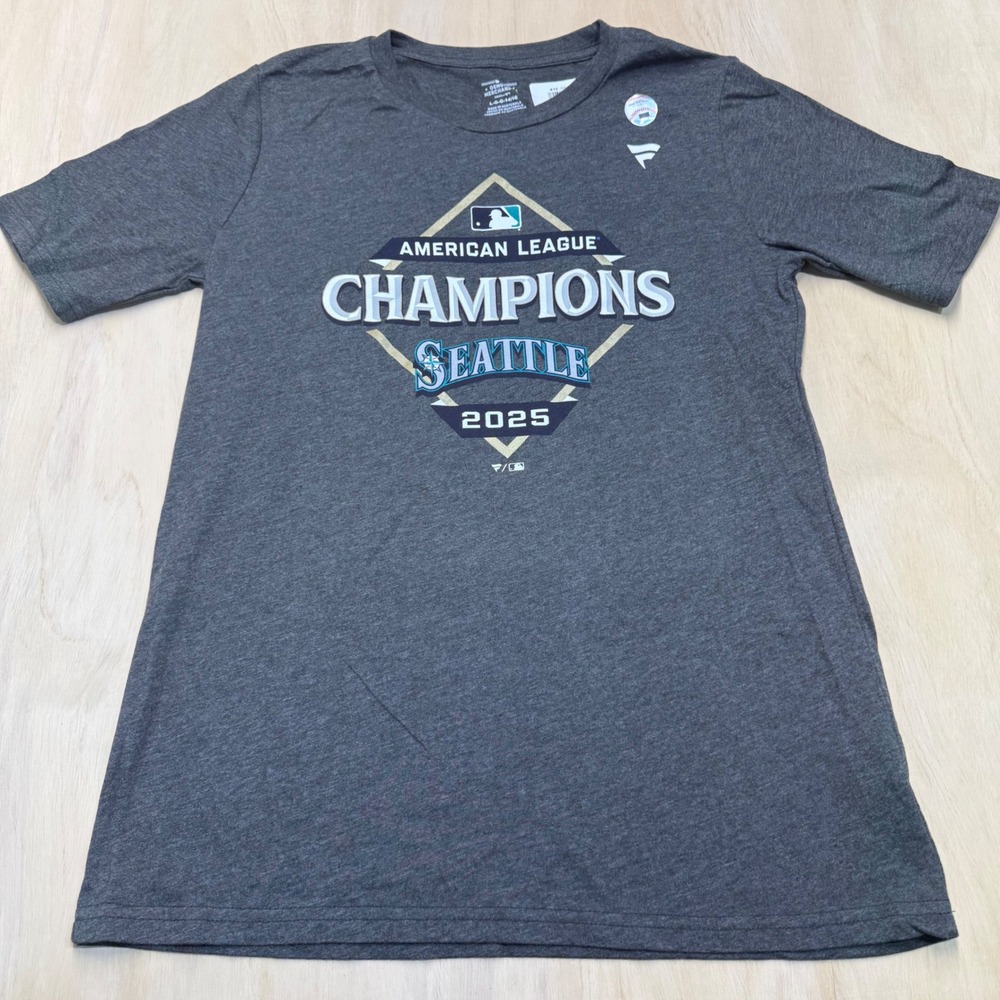 Youth Seattle Mariners AL Champions 2025 Fanatics T-shirt Youth M 10/12 - Picture 2 of 6